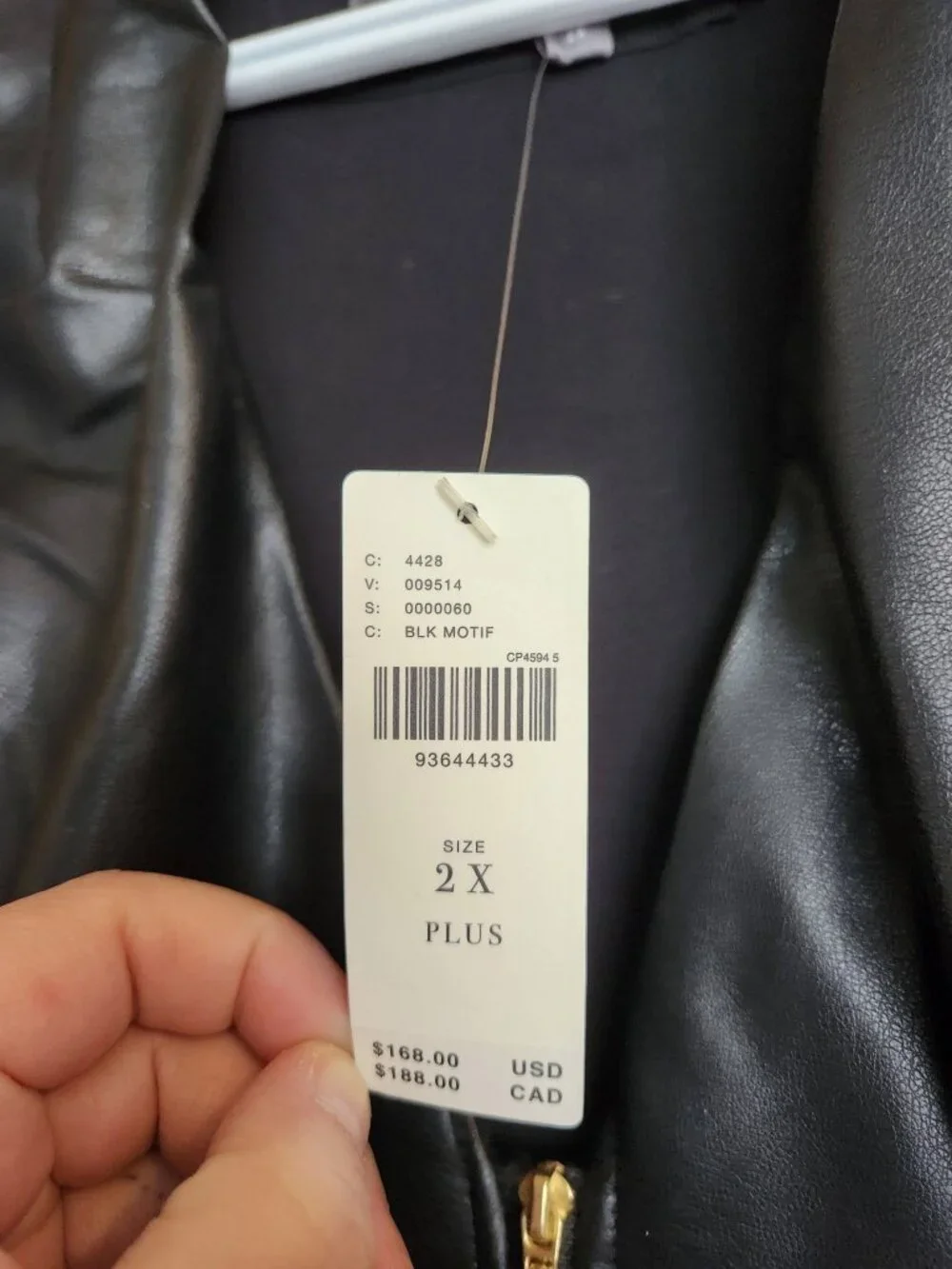 Anthropologie Tommie Dress 2XL Faux Leather Black Plus Size - Picture 7 of 12